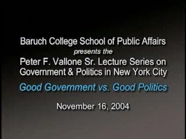 Peter Vallone on Good Government vs. Good Politics episode artwork