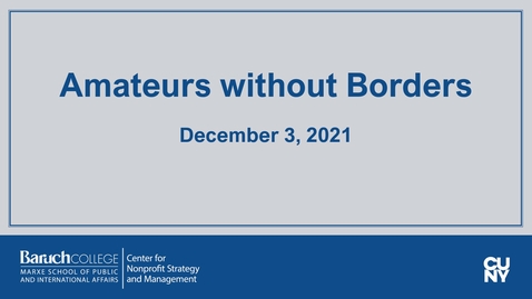 Thumbnail for Amateurs without Borders