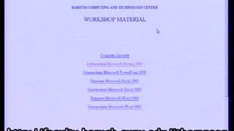 Thumbnail for Microsoft Access 2003 Intermediate: Getting Started