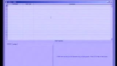 Thumbnail for Introduction to Microsoft Access 2003: Working with Tables, Part 1