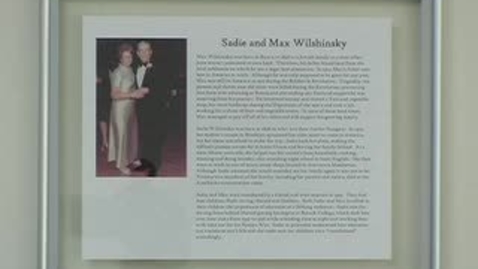 Thumbnail for Dedication of the Sadie &amp; Max Wilshinsky Classroom