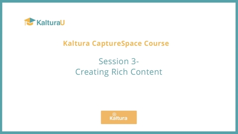 Thumbnail for Creating Rich Content with CaptureSpace  (with Quiz)