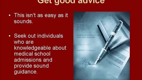 Thumbnail for Medical School Admissions Tutorial - Part 4