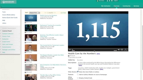 Thumbnail for Kaltura Building Block for Blackboard - Video Walkthrough