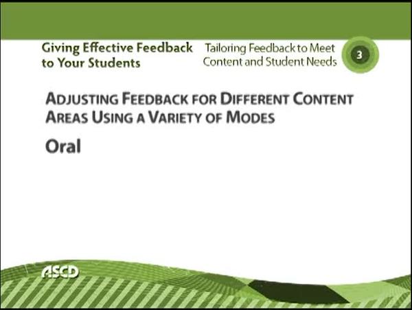 Giving effective feedback