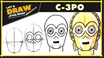 How To Draw C 3po Let S Draw Star Wars Disney Video This tutorial shows the sketching and drawing steps from start to finish. how to draw c 3po let s draw star wars