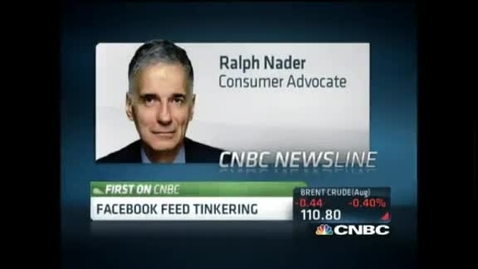 Thumbnail for entry Ralph Nader: Facebook users should be paid