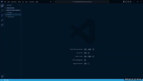 Thumbnail for Demonstration of enhancing the home page in WDD 130