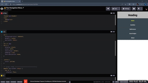 Thumbnail for CSS Flex Navigation Menu