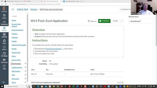 Week 14 Final Excel/Budgeting Project