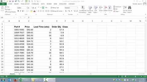 Thumbnail for entry Conditional Formatting 1