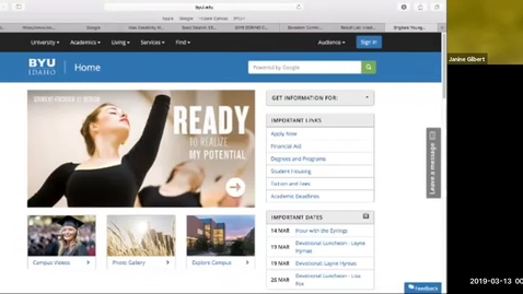 Thumbnail for Janine Gilbert's Personal Meeting Room