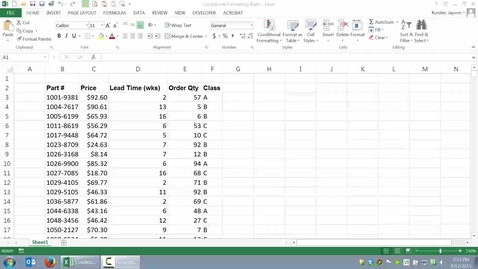 Thumbnail for Conditional Formatting II