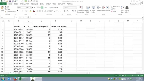 Thumbnail for entry Conditional Formatting II