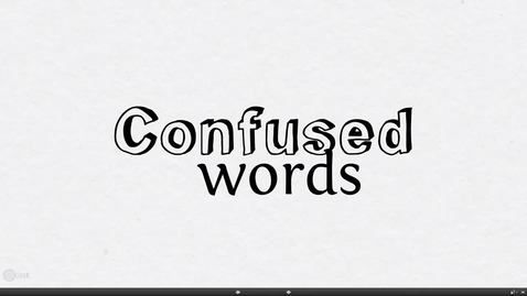 Thumbnail for entry Confused Words