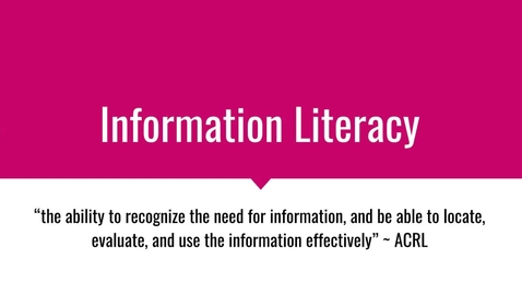 Thumbnail for PathwayConnect Information Literacy