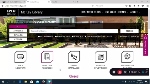 Thumbnail for entry Search Bar on Library Homepage