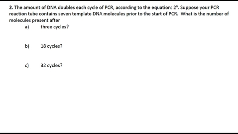 Thumbnail for entry PCR Question 2