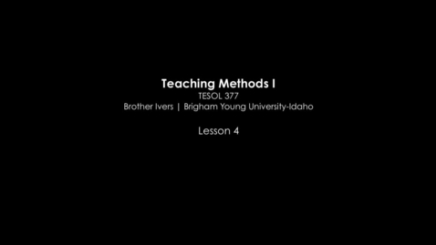 Thumbnail for TESOL 377 Lesson Plans