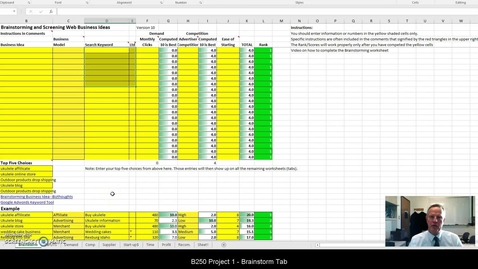 Thumbnail for B250 Project 1 Brainstorm Tab
