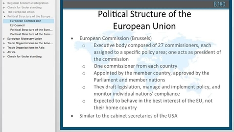 Thumbnail for entry B380 L6 Political Structure of the European Union