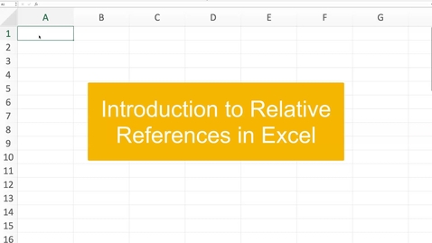 Thumbnail for entry Introduction to relative references in Excel