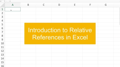 Thumbnail for Introduction to relative references in Excel