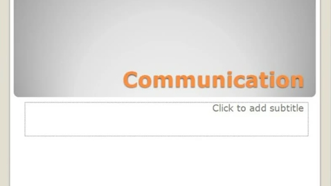 Thumbnail for Communication