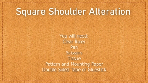 Thumbnail for Square Shoulder Alteration (CC)