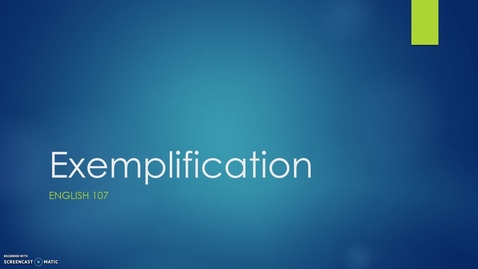 Thumbnail for Eng107 Exemplification