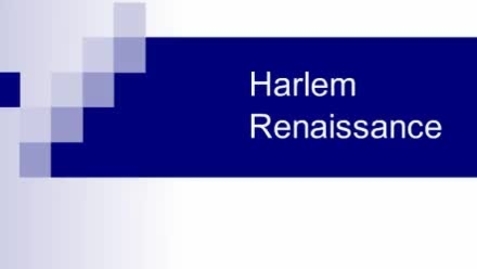 Thumbnail for entry Harlem Renaissance