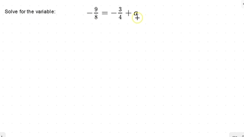 Thumbnail for Lesson 11 - Solving for a Variable on One Side Using Addition and Subtraction with Fractions #7