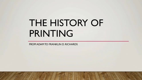Thumbnail for The History of Printing