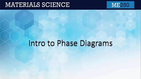 Thumbnail for ME250 8.1 Intro to Phase Diagrams