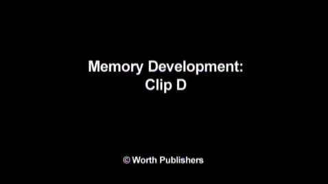 Thumbnail for CHILD 210 Thinking during Early Childhood: Clip D