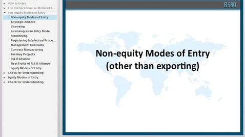 Thumbnail for B380 L9 Non-Equity Modes of Entry
