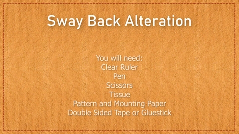 Thumbnail for Sway Back Alteration (CC)