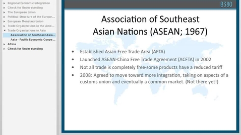 Thumbnail for B380 L6 Trade Organizations in Asia