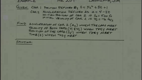 Thumbnail for Kinematic Equations Example 2 Constant and Variable Acceleration
