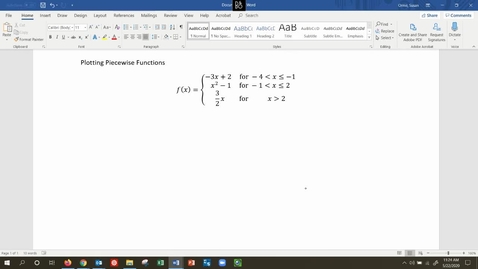 Thumbnail for entry MATH 109 - Graphing Piecewise Functions