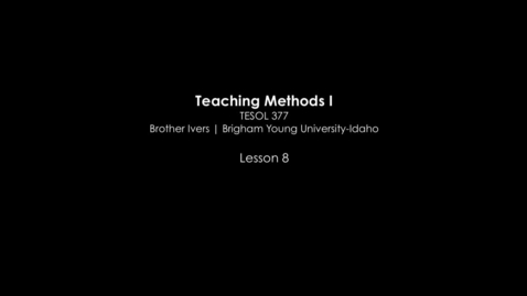 Thumbnail for TESOL 377 The Silent Way Classroom Video