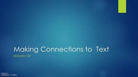 Thumbnail for Making Connections