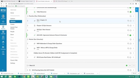Thumbnail for ARCH 270 W09 Write an RFI &amp; Change Order Instructions