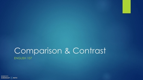 Thumbnail for Compare and Contrast