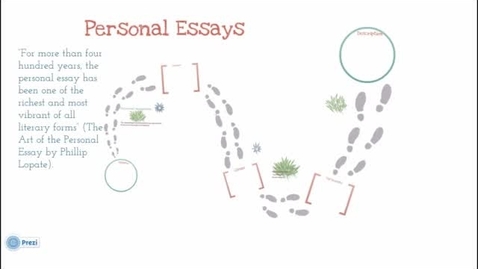 Thumbnail for entry Elements of the Personal Essay