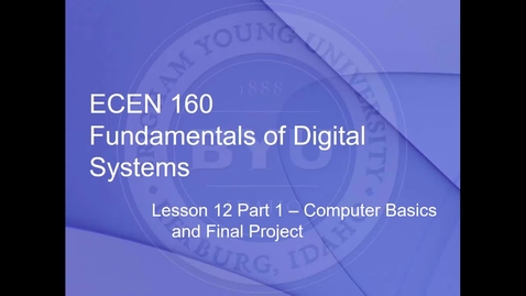 Thumbnail for ECEN 160 Processor and Final Project