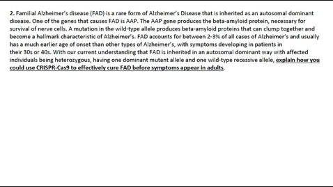 Thumbnail for entry Genome Editing Question 2