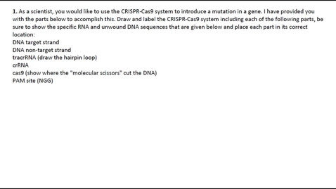 Thumbnail for Genome Editing Question 1