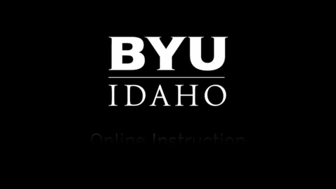 Thumbnail for entry Online Instructor - BYUI