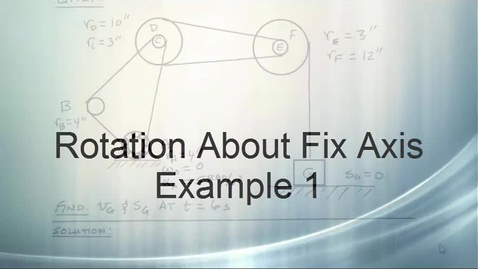 Thumbnail for Rotation About Fix Axis Example 1